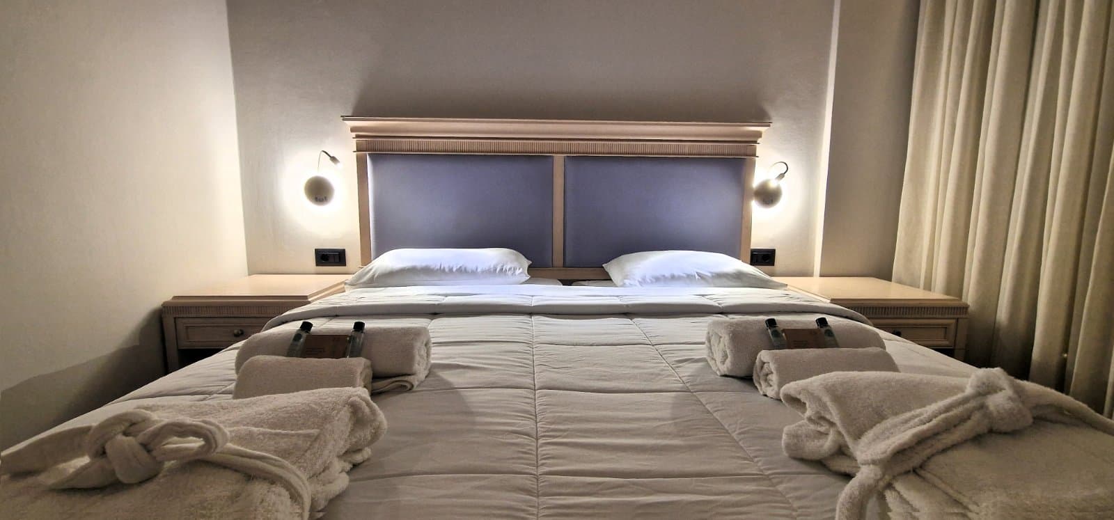 Double Room — dressed double bed